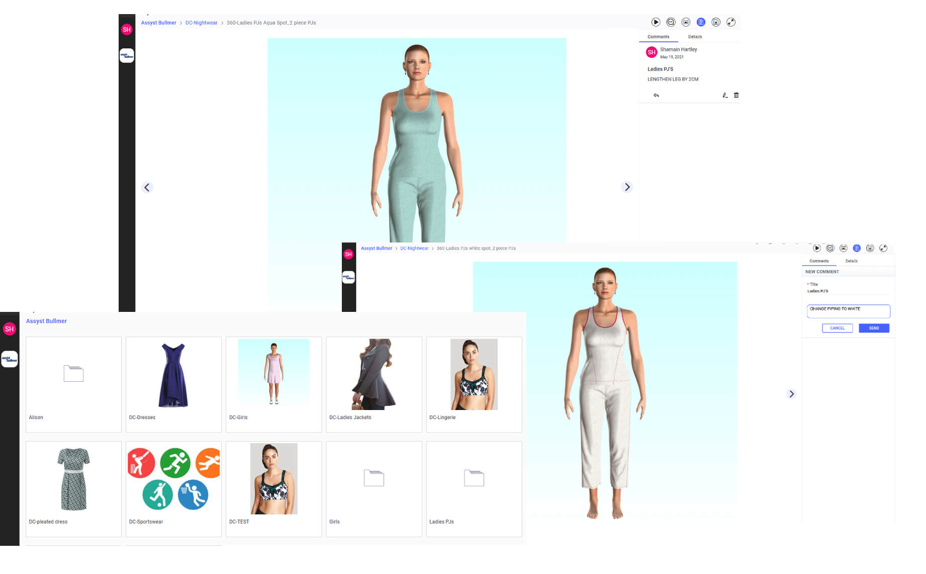 Cloud Based Collaboration Connect with Manufacturers and Clients all over the world using the Cloud. Collaborating on the Cloud allows you to efficiently manage end to end development process by sharing your digital workspace with your teams, vendors, and partners. Make Comments and amendments to inform manufacturers of changes required to avoid excess sampling, saving time and money.